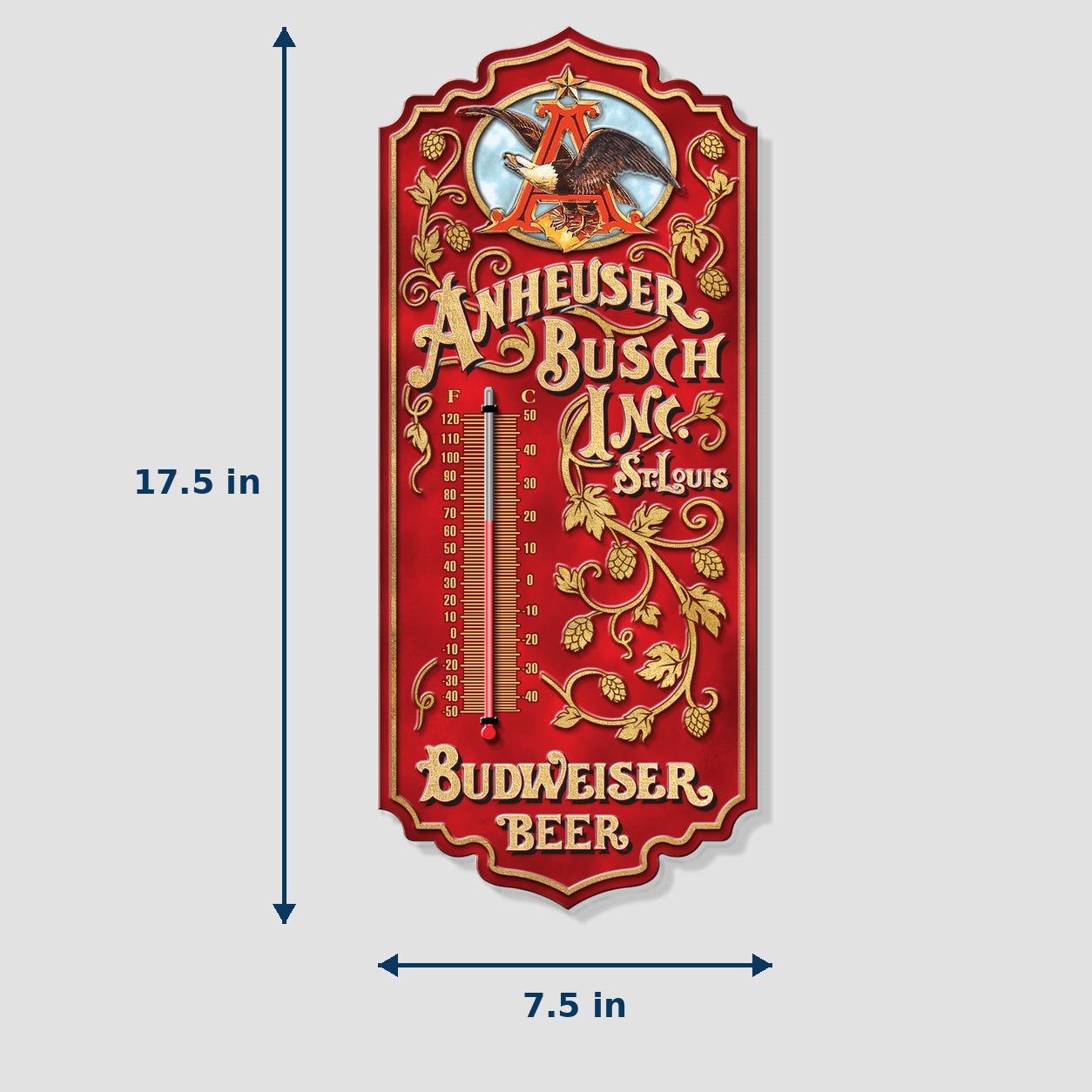 Anheuser-Busch Budweiser Beer Thermometer — additional product view