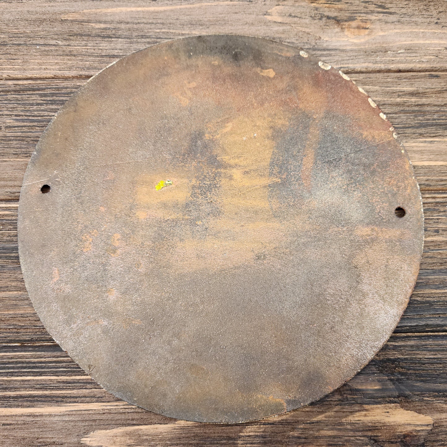 Texaco Motor Oil Cast Iron Plaque With Painted Antique Finish (8" Round)