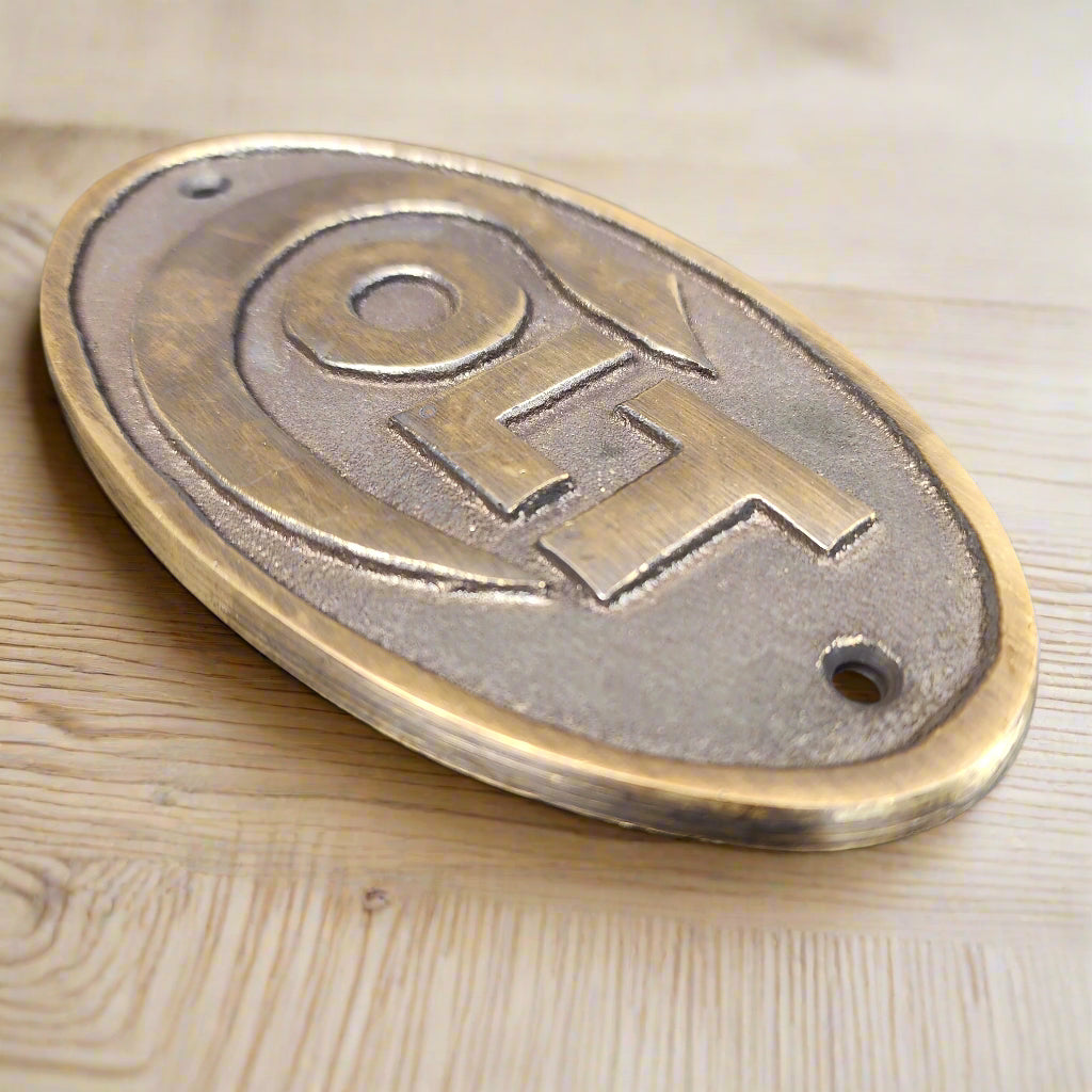 Colt Solid Brass Plaque With Raised Lettering & Antique Finish (5" x 2.75")