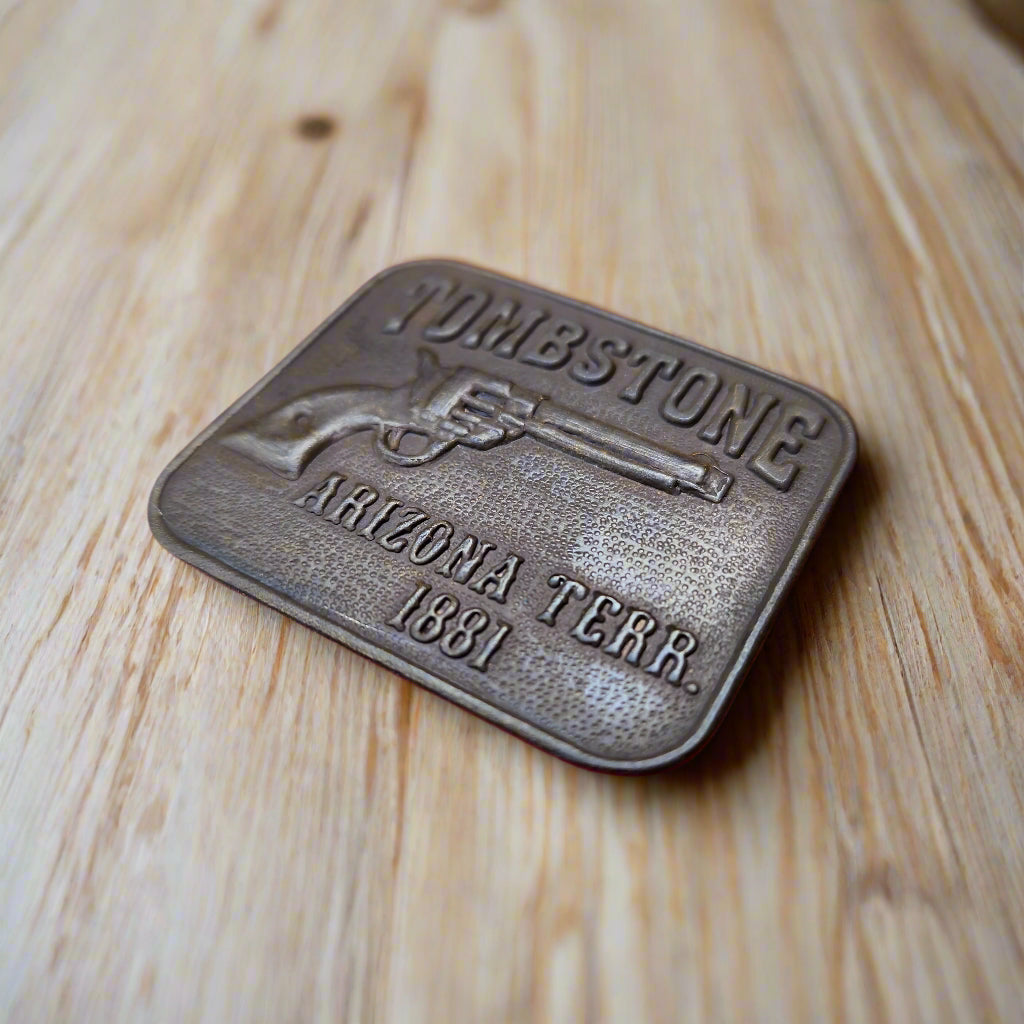 Tombstone Arizona Territory 1881 Gun Butt Tag (2" x 1.75")