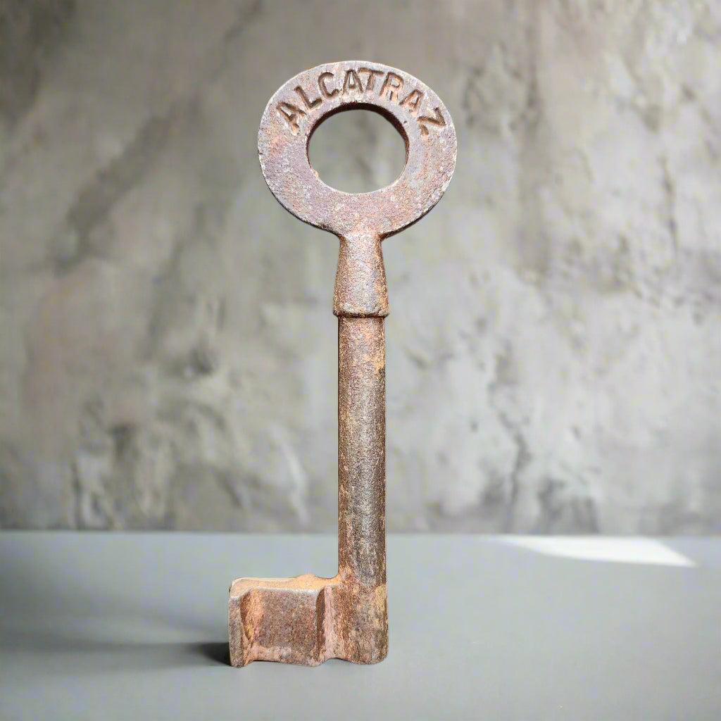 Alcatraz Prison Cast Iron Cell Key With Antique Finish (5" Long)