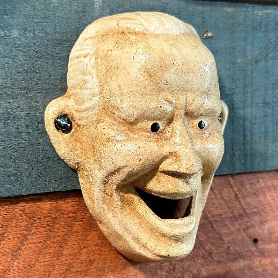 Old White Guy Cast Iron Wall Mounted Bottle Opener (4.5" x 3.5")