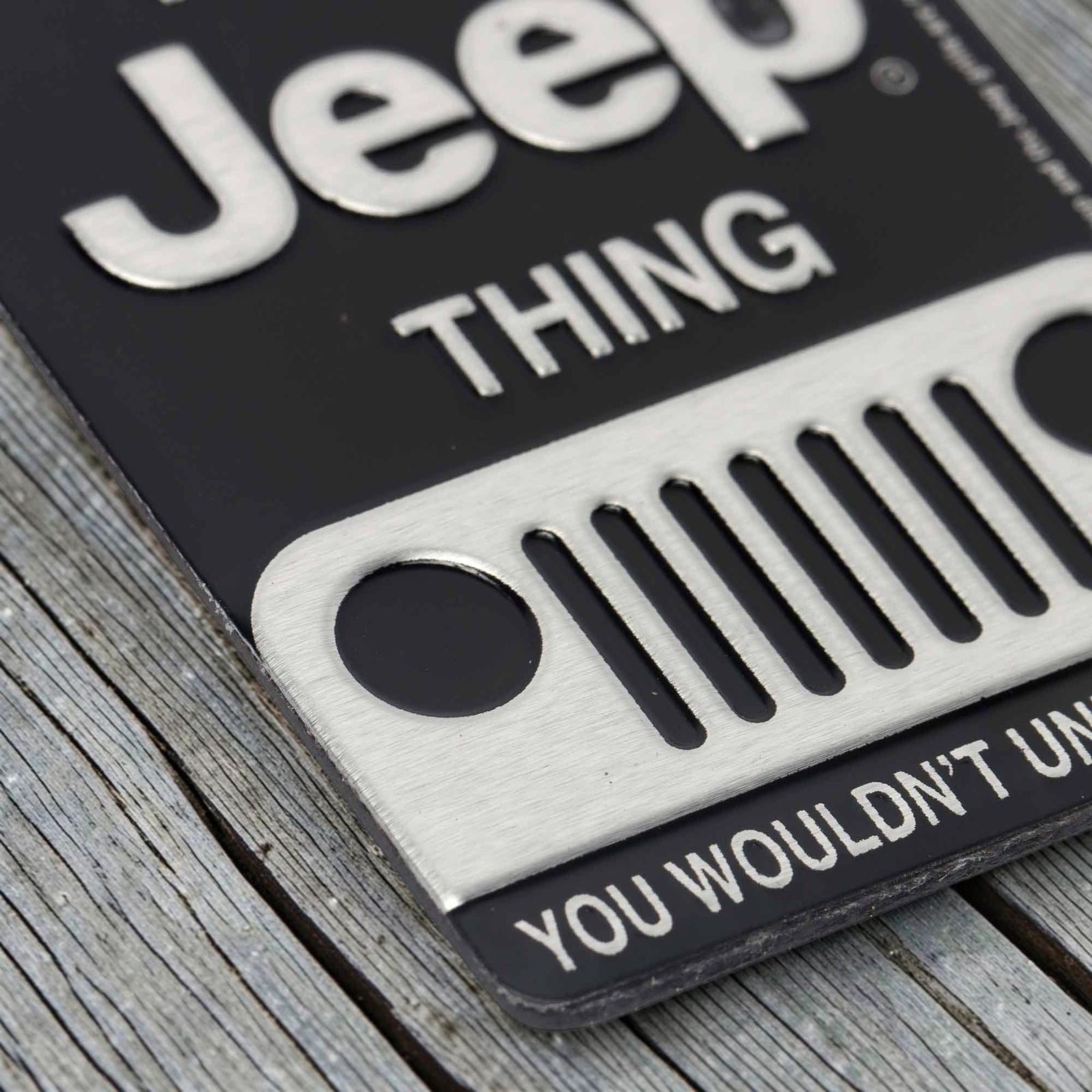 Jeep Grille It’s a Jeep Thing Embossed Metal Magnet detail view