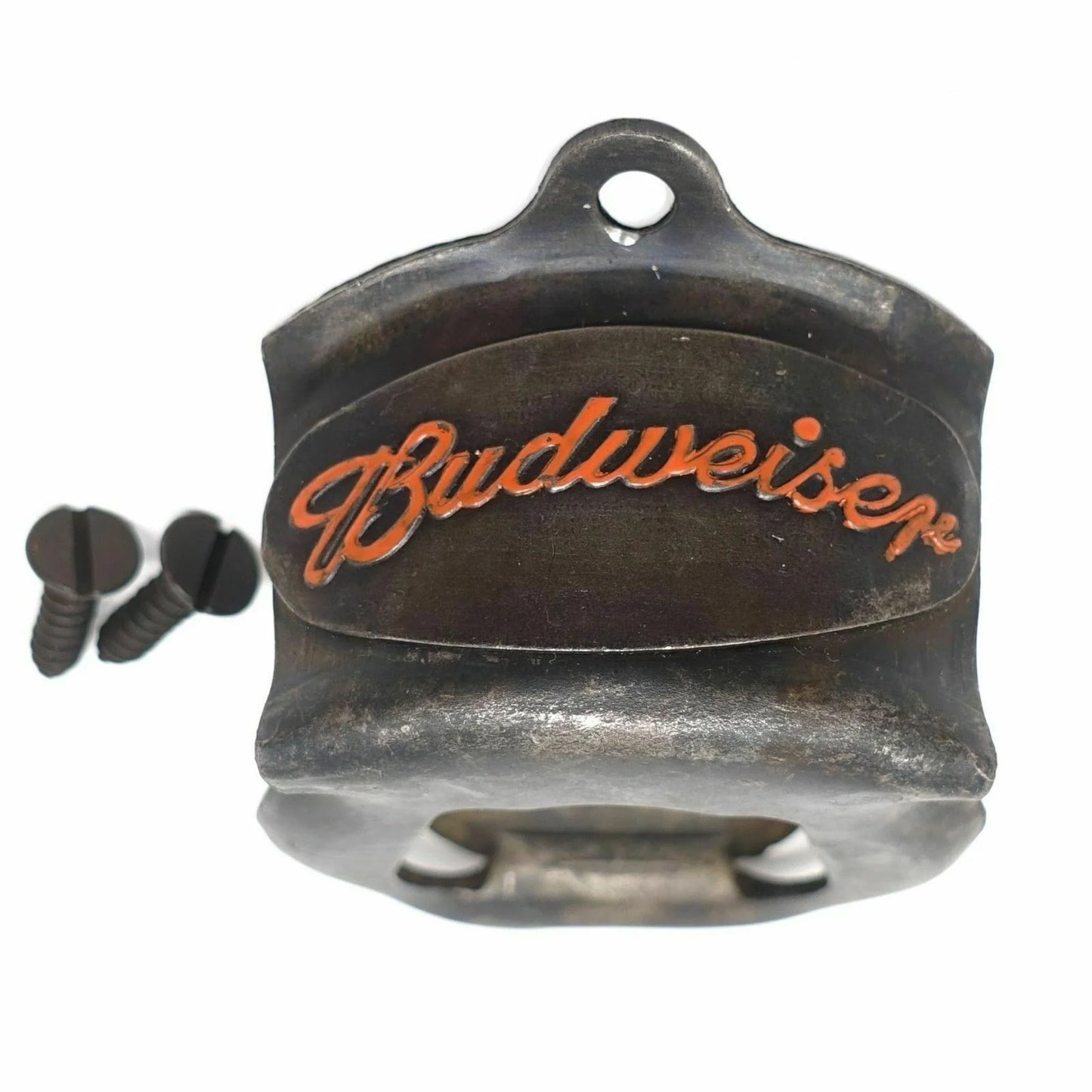 Budweiser Wall Mounted Bottle Opener Die Cast With Painted Antique Finish (2.5" x 3.25")