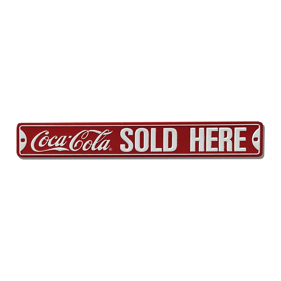 Coca-Cola Sold Here Street Sign (6.25" x 1")