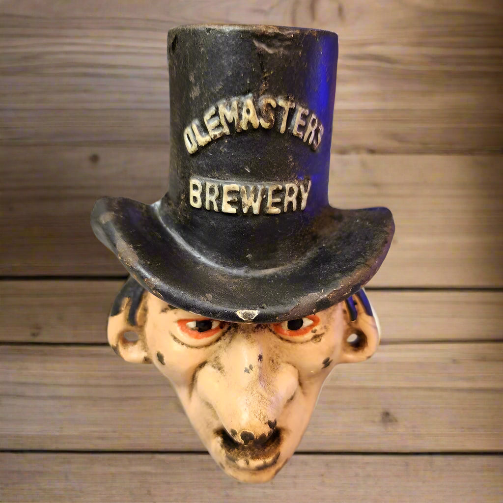 Warlock Olemasters Brewery Cast Iron Wall Mounted Bottle Opener With Painted Antique Finish (4.5" x 3")