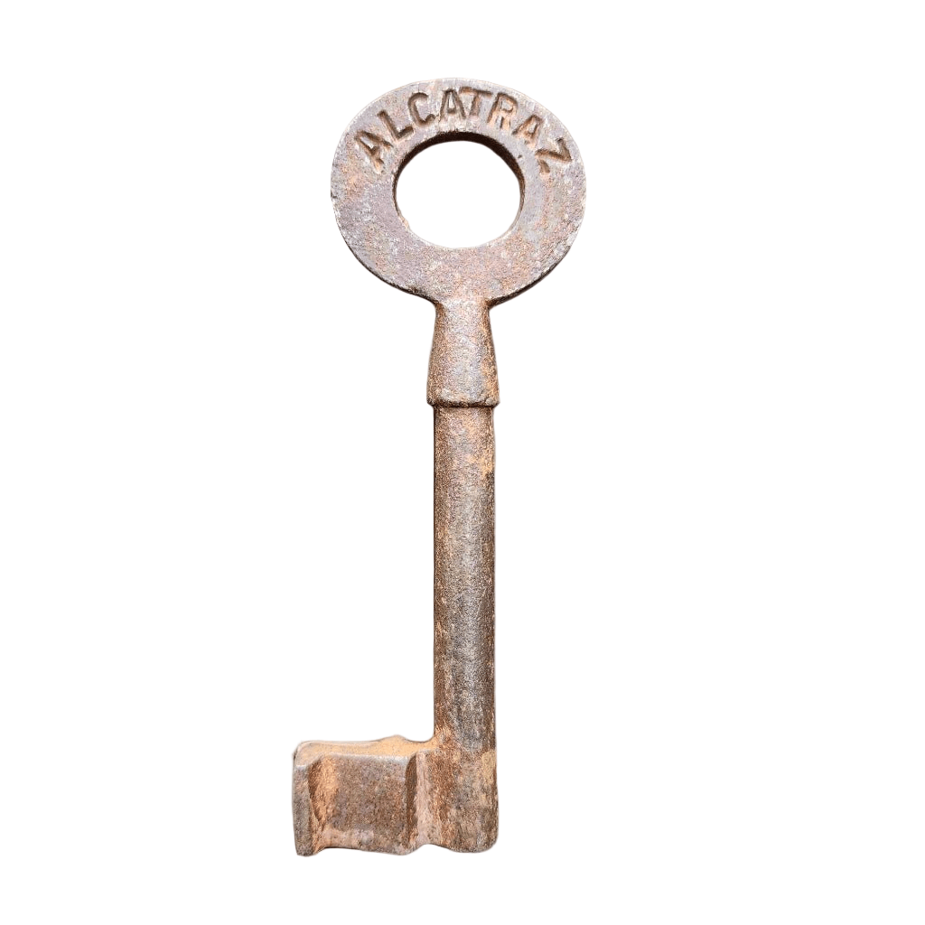 Alcatraz Prison Cast Iron Cell Key With Antique Finish (5" Long) - Jones Peak