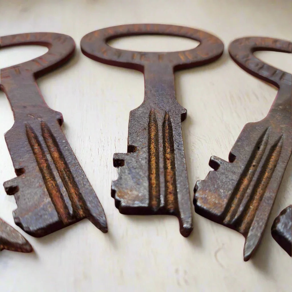 Folger Adam Joliet Illinois Jailhouse Cast Iron Keys (Set of 5) - Jones Peak