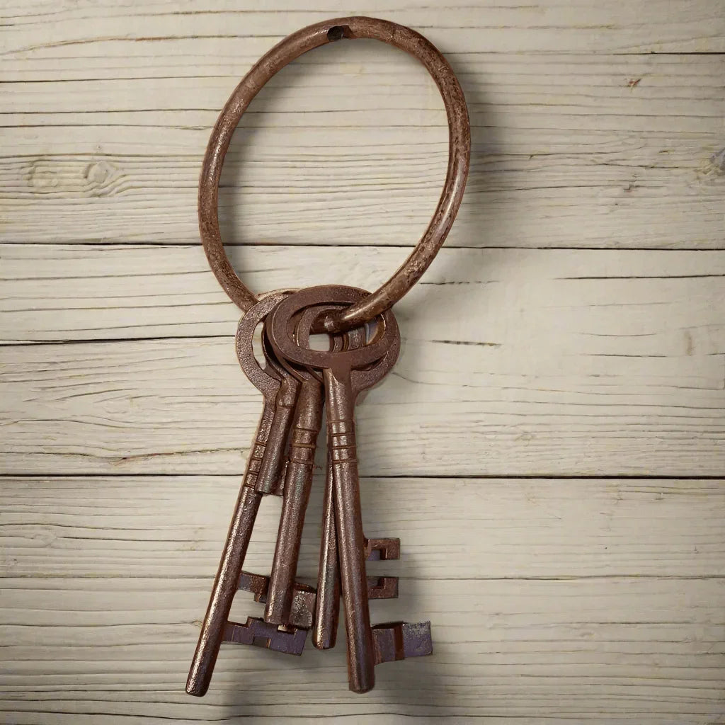 Jailhouse Keys Cast Iron With Antique Finish (3" - 6" Long) - Jones Peak