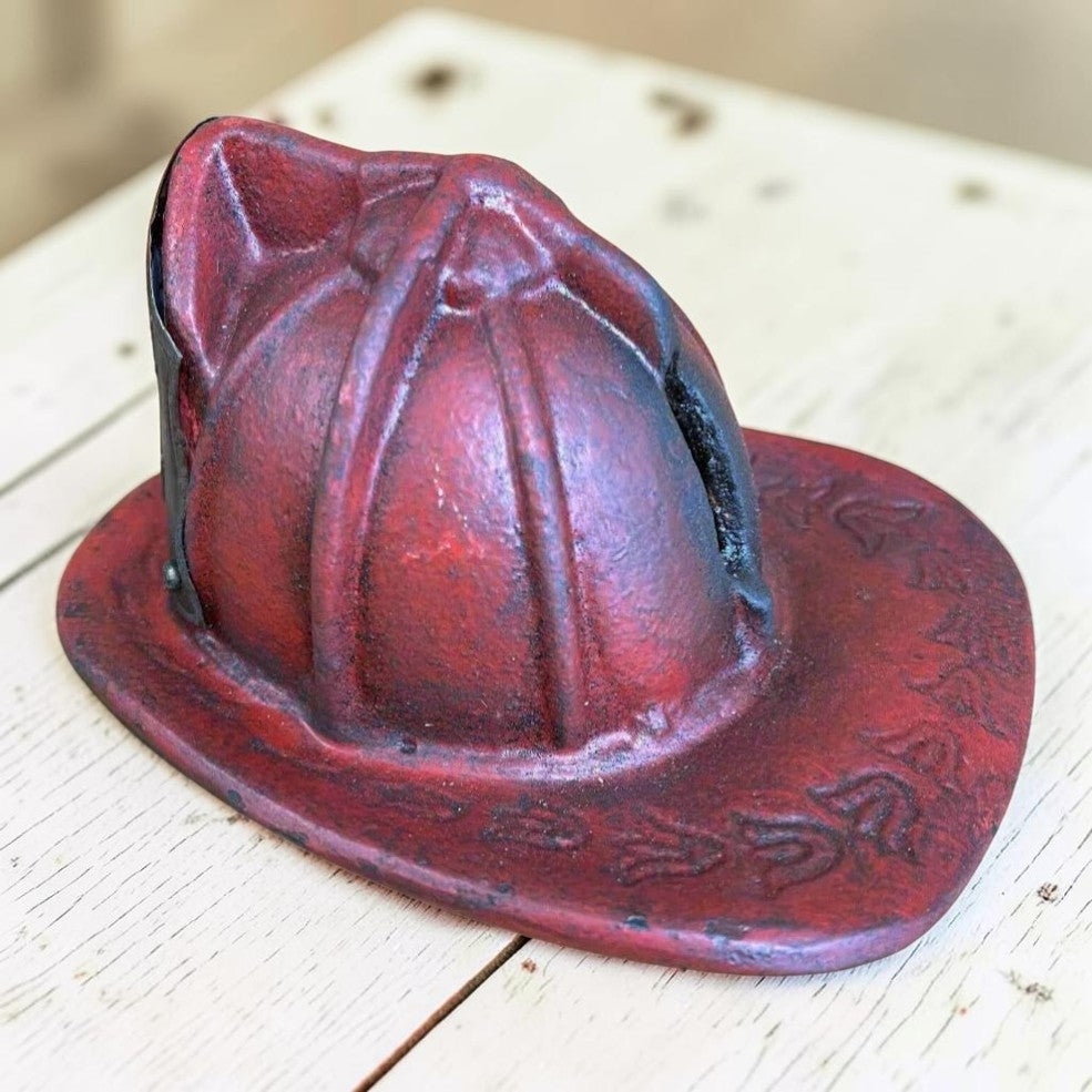 Fireman Helmet Cast Iron Coin Bank With Antique Finish (4.5" x 3" x 5.5") - Jones Peak