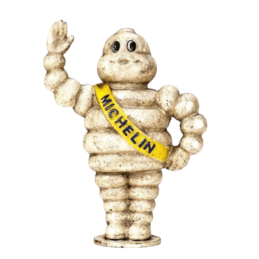 Tire Man Cast Iron Coin Bank With Painted Antique Finish (6.5" x 6") - Jones Peak