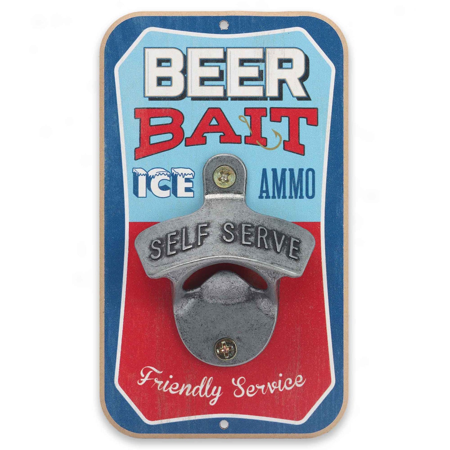 Beer Bait Ice Ammo Wall Bottle Opener (3.5" x 6") - Jones Peak