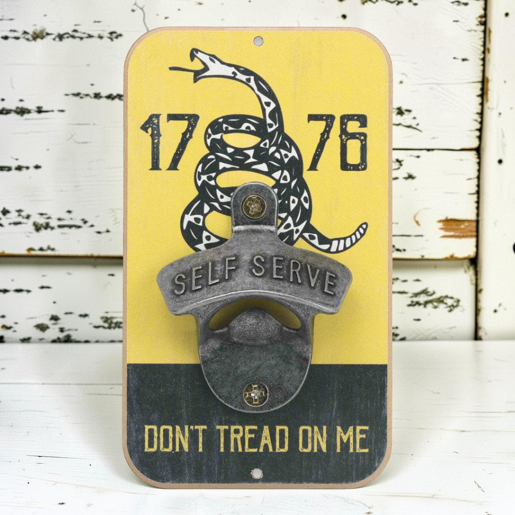 Don't Tread On Me 1776 Wall Bottle Opener (3.5" x 6") - Jones Peak