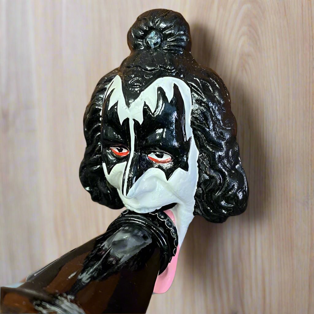 Rock Star Tongue Cast Iron Wall Mounted Bottle Opener With Hand Painted Finish (4.75" x 3") - Jones Peak