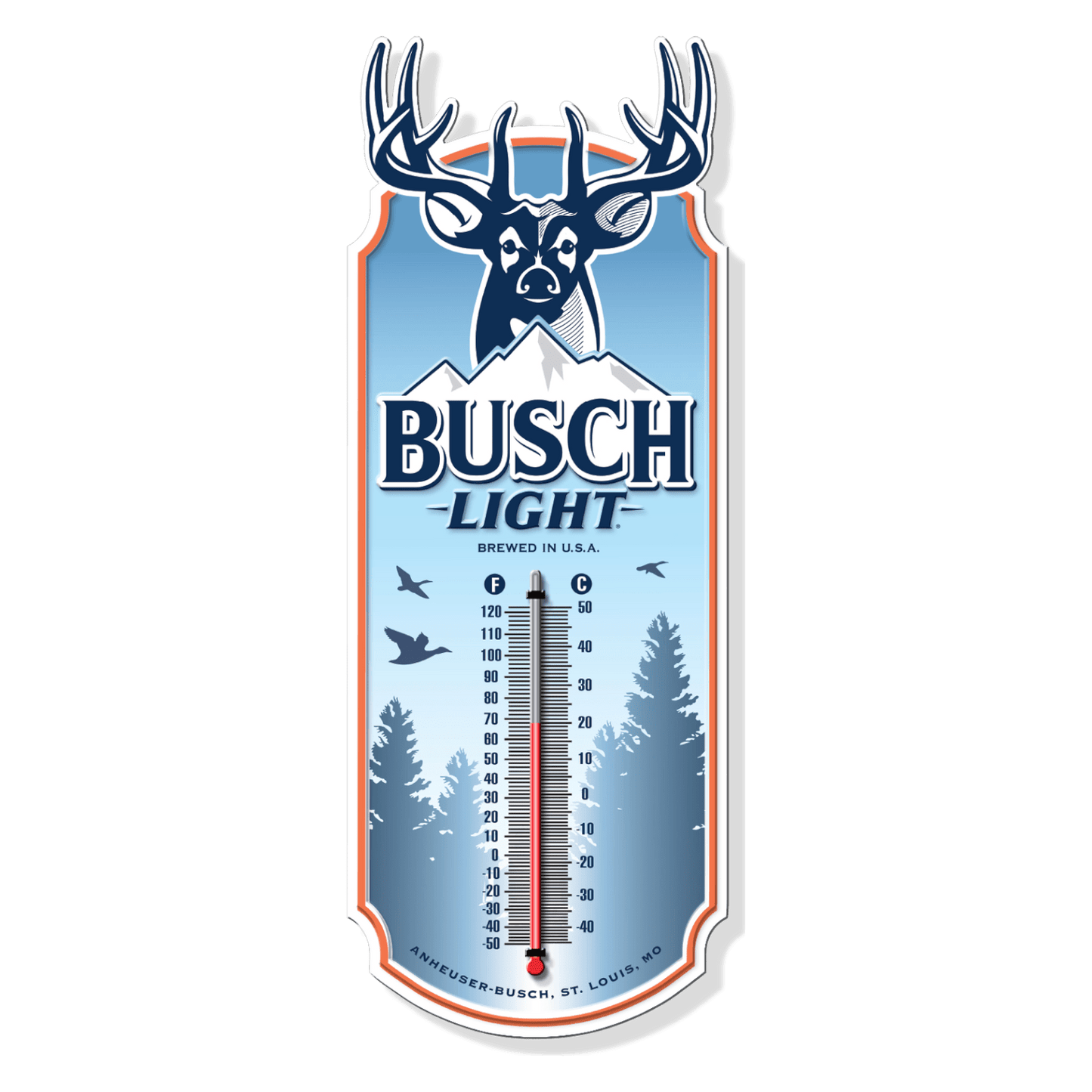 Busch Light Embossed Thermometer (6.5" x 17.5") - Jones Peak