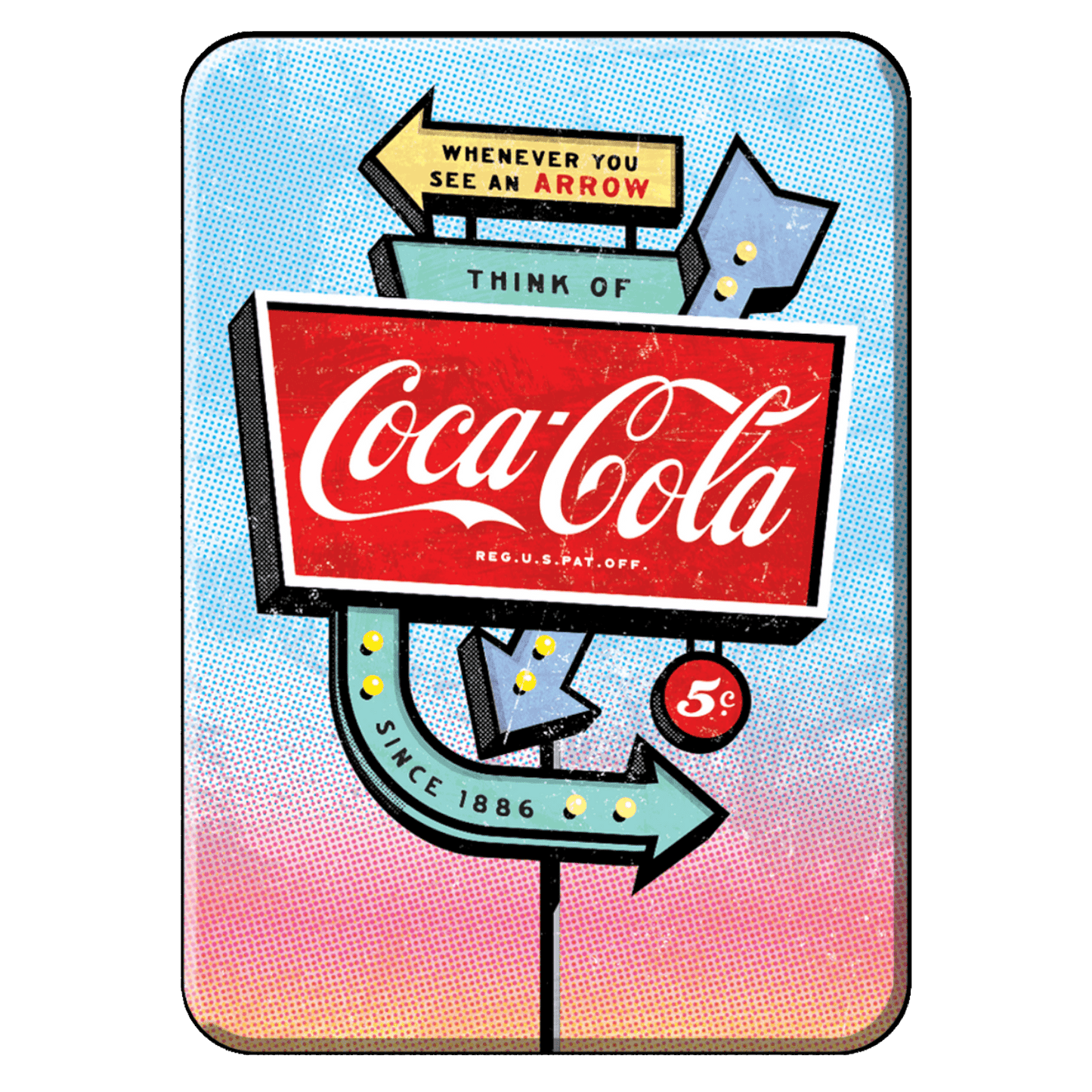 Coca - Cola Since 1866 Marquee Magnet (2.5" x 3.5") - Jones Peak