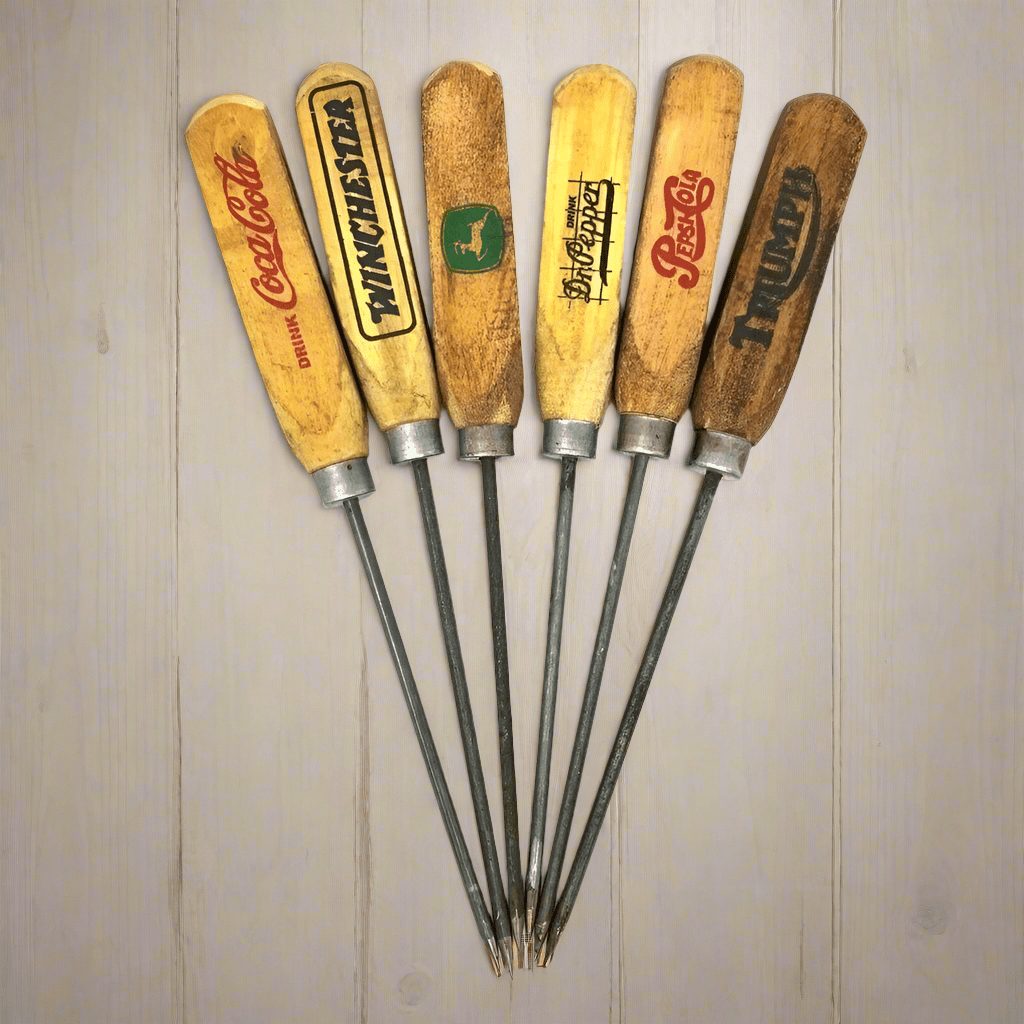 Ice Pick Set With Real Wood Handles & Painted Antique Finish (Set of 6) - Jones Peak