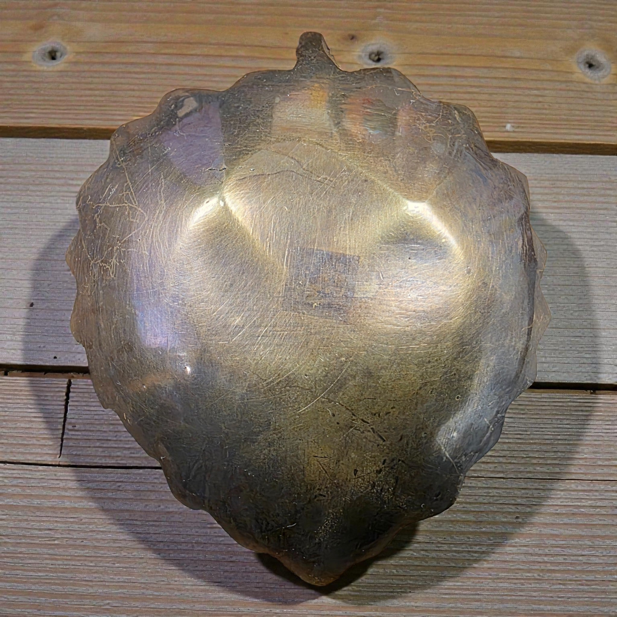 Leaf Solid Brass Mid - Century Ring Tray And Trinket Dish With Antique Finish (3" x 2.25") - Jones Peak