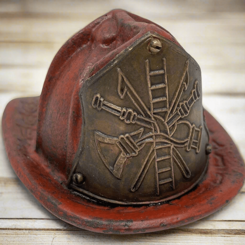 Fireman Helmet Cast Iron Coin Bank With Antique Finish (4.5" x 3" x 5.5") - Jones Peak