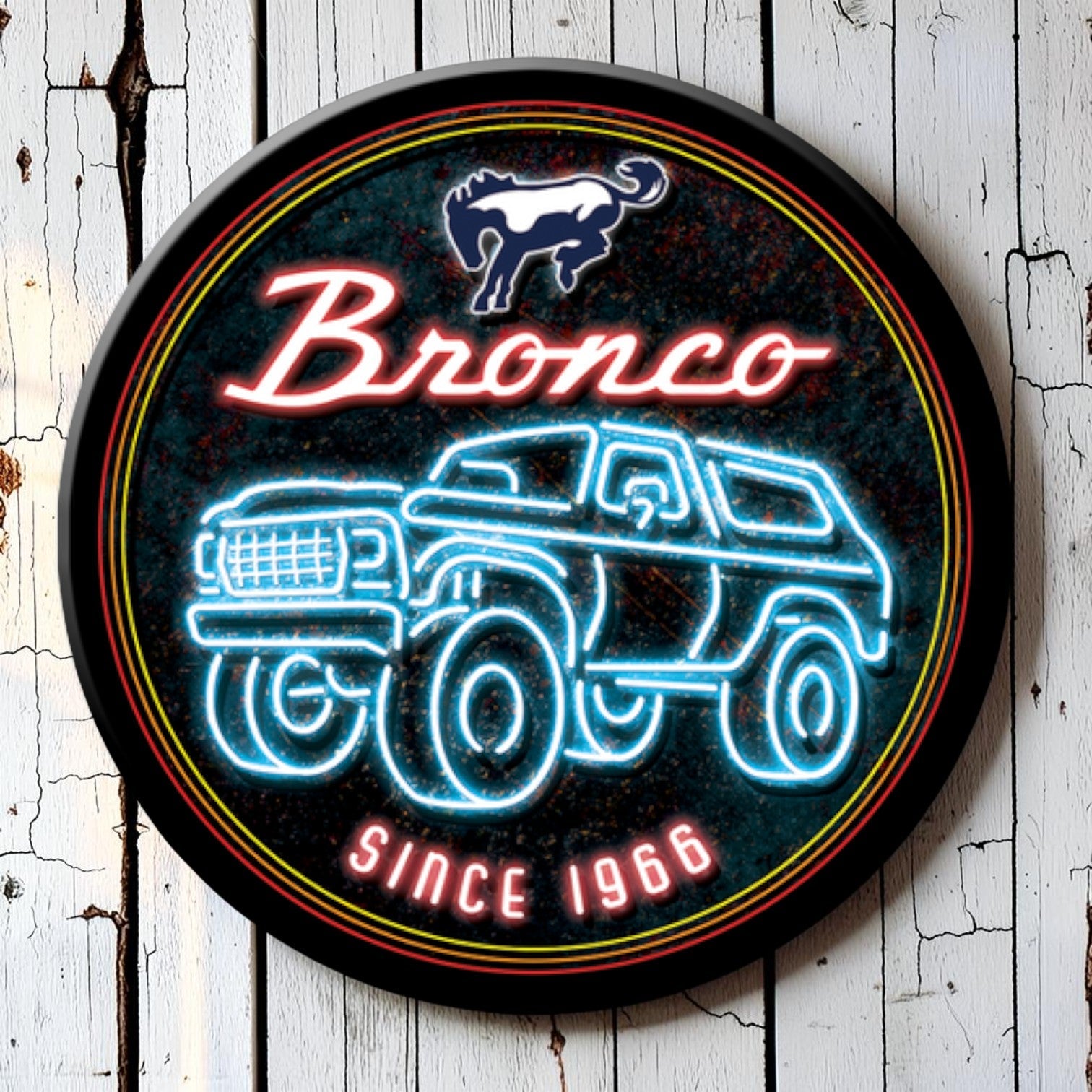 Ford Bronco 1966 Neon Magnet - Jones Peak