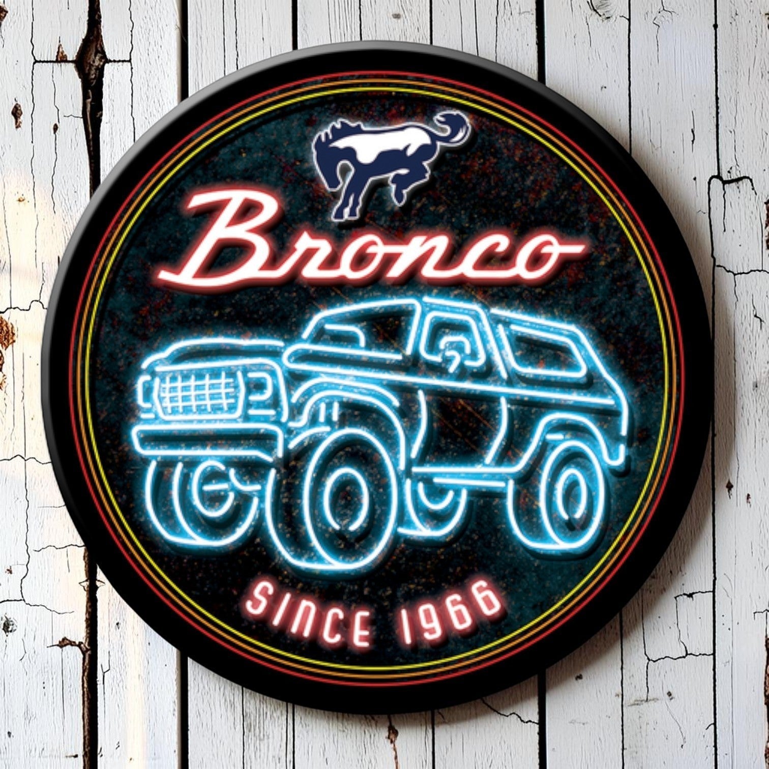 Ford Bronco 1966 Neon Magnet - Jones Peak