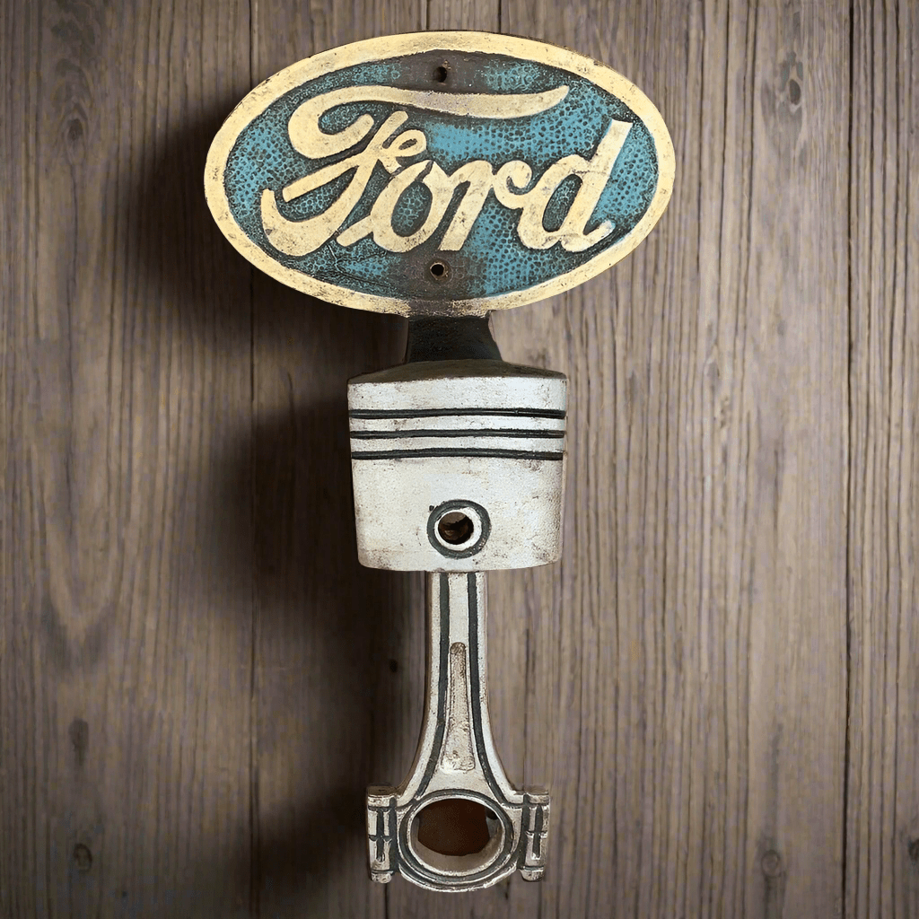 Ford Cast Iron Door Handle With Painted Antique Finish (9.5" x 4.5") - Jones Peak