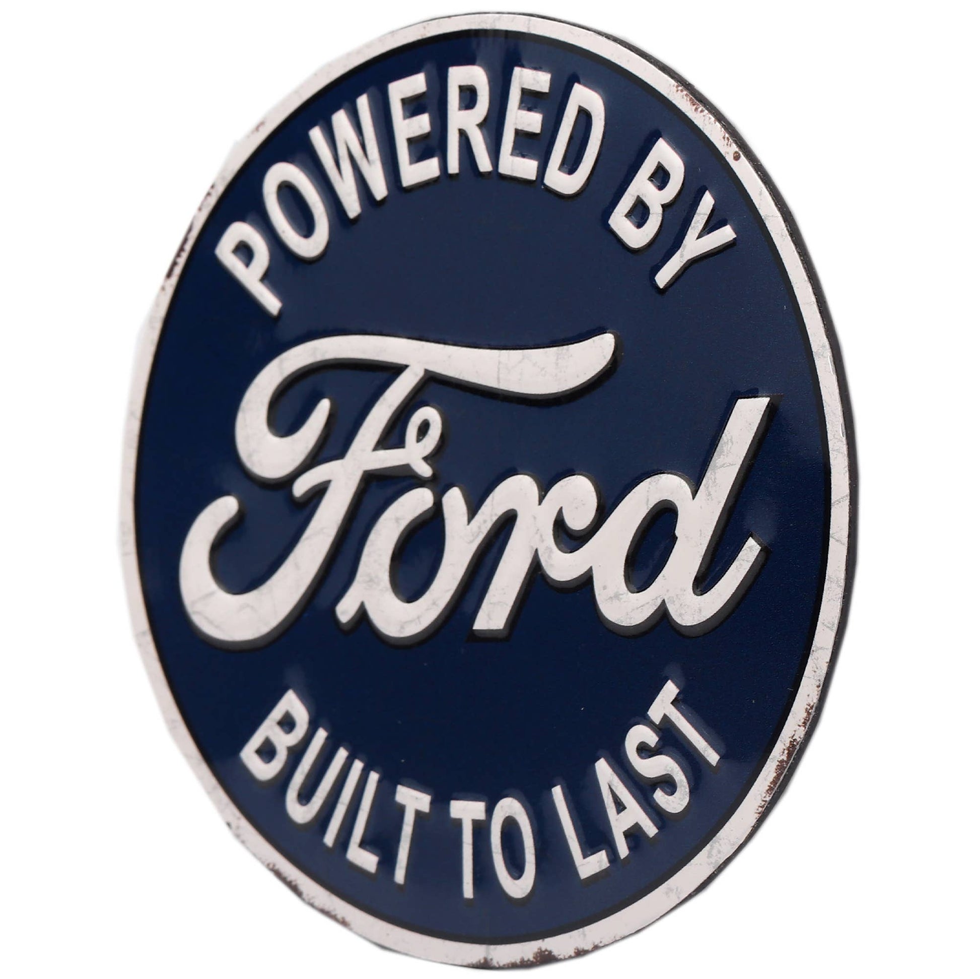 Ford "Powered By Ford Built To Last" Round Metal Magnet (4" Round) - Jones Peak