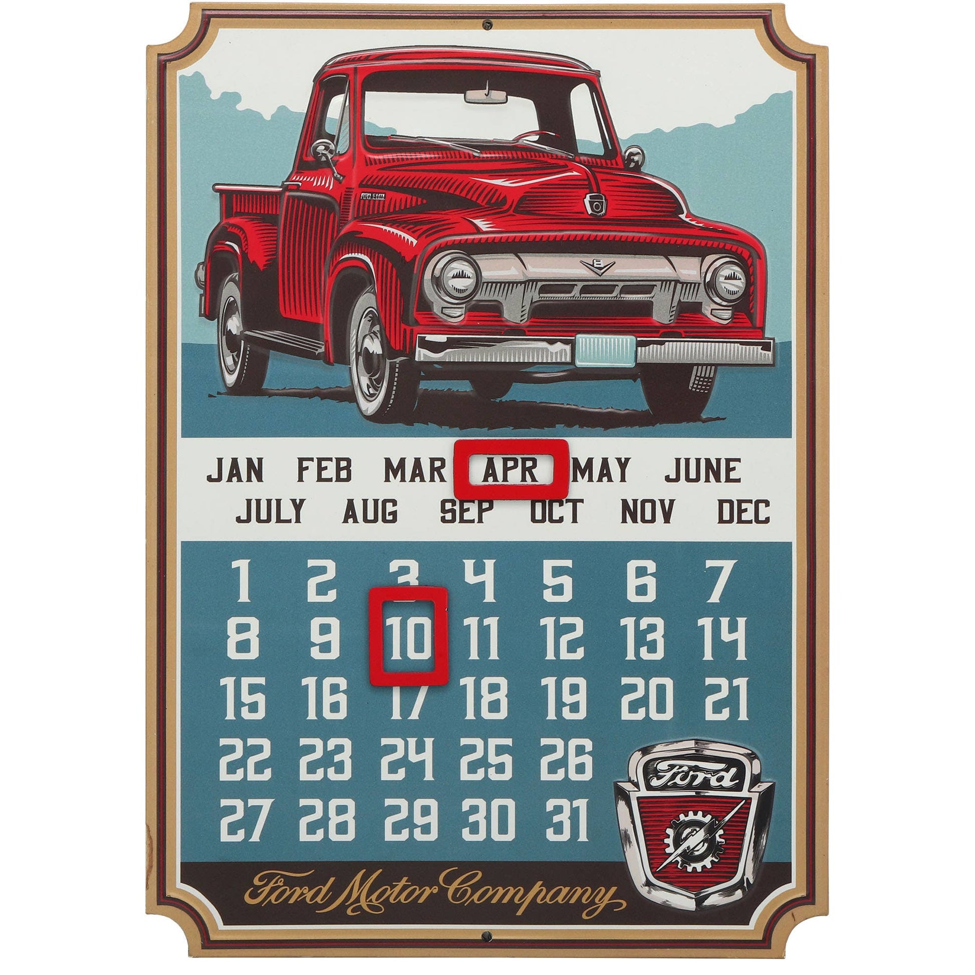 Ford Truck Vintage Calendar With Magnets (10" x 14") - Jones Peak