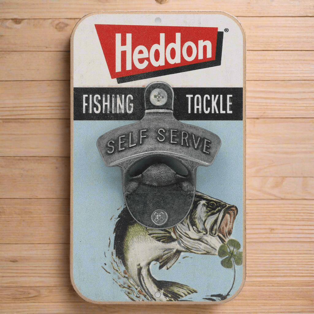Heddon Fishing Tackle Wall Bottle Opener (3.5" x 6") - Jones Peak