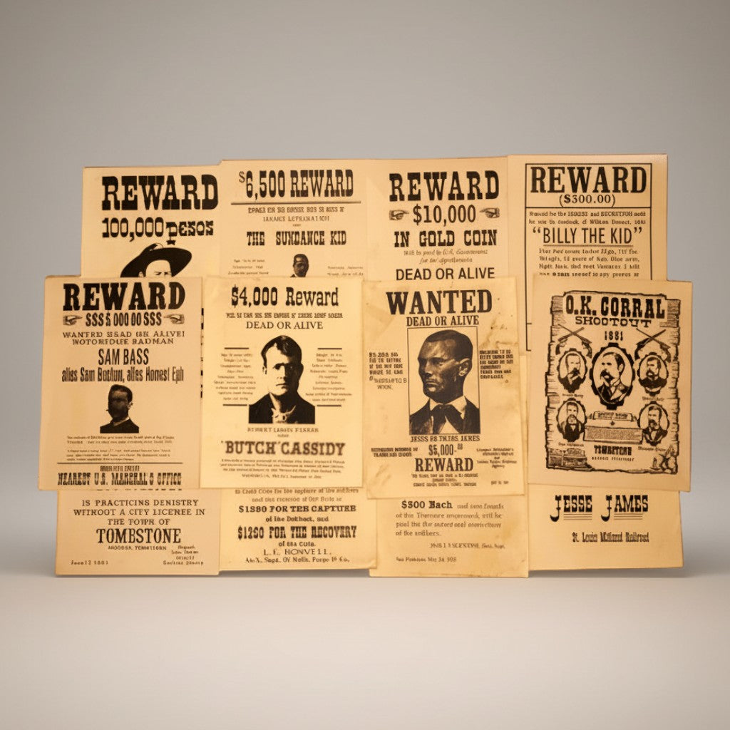 Wanted Posters Parchment Set