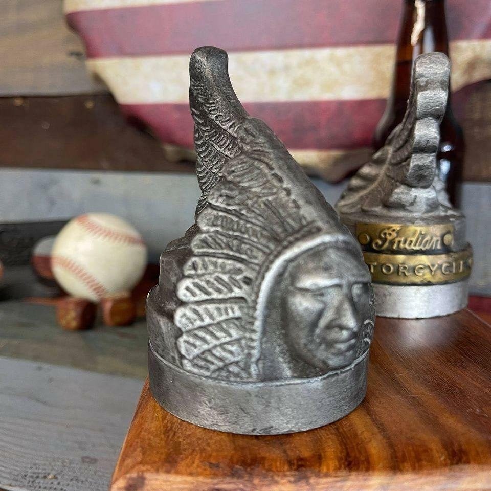 Indian Motorcycles Aluminum Bottle Opener With Brass Tag & Antique Finish (3.5" x 2.5") - Jones Peak