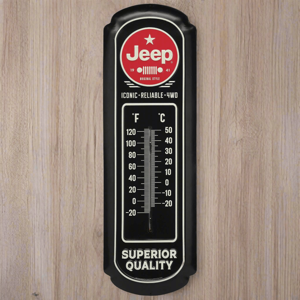 Jeep Glow - in - the - Dark Wall Thermometer (8.5" x 27") - Jones Peak