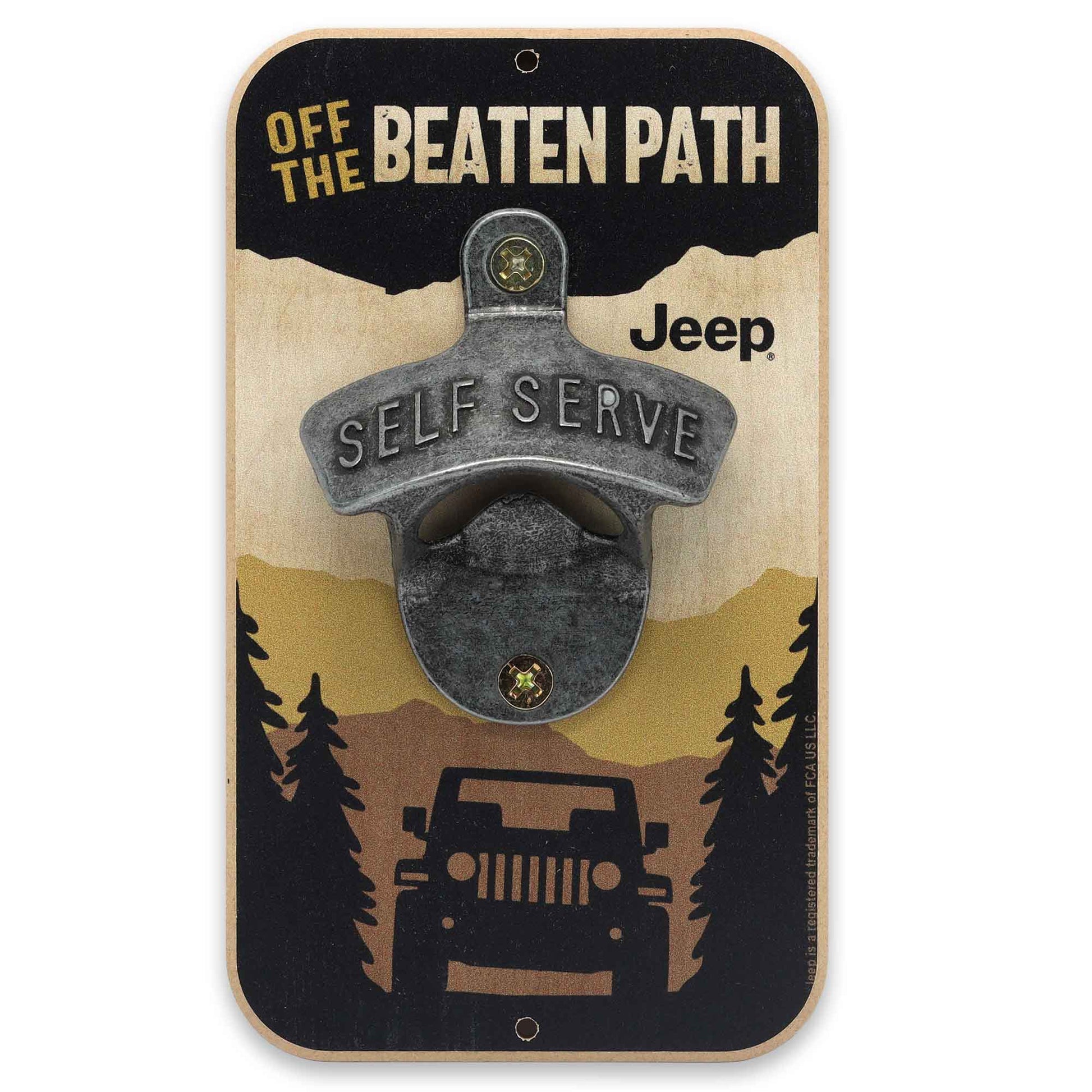 Jeep Off the Beaten Path Wall Bottle Opener (3.5" x 6") - Jones Peak