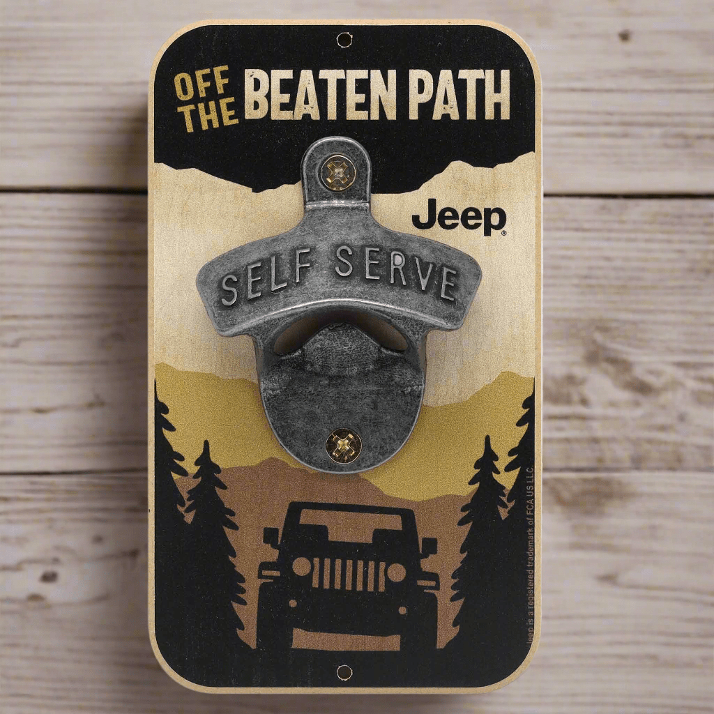 Jeep Off the Beaten Path Wall Bottle Opener (3.5" x 6") - Jones Peak