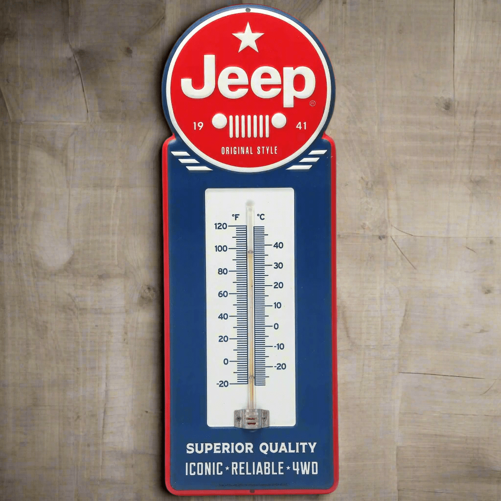 Jeep Superior Quality Wall Thermometer (5.5" x 15.5") - Jones Peak