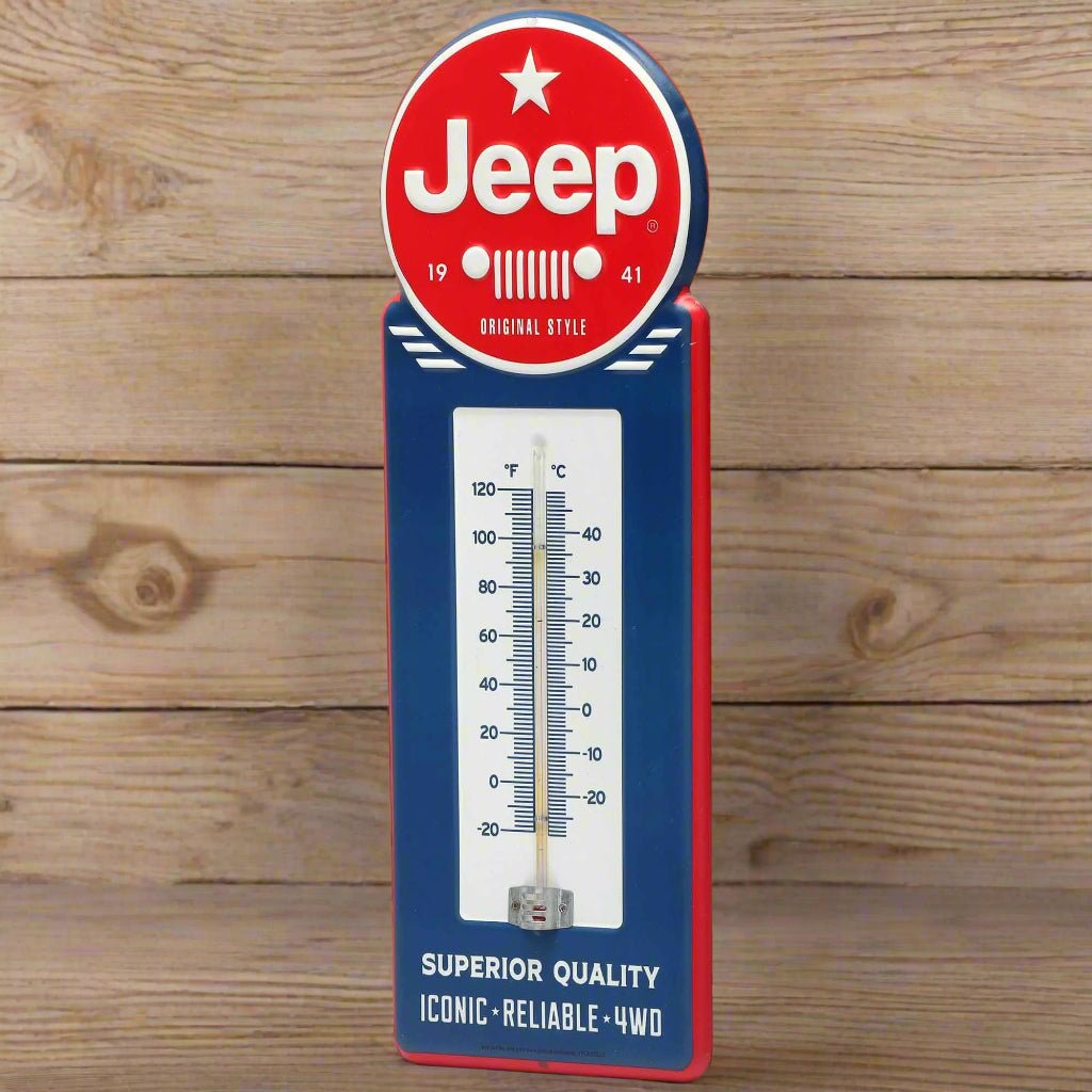 Jeep Superior Quality Wall Thermometer (5.5" x 15.5") - Jones Peak