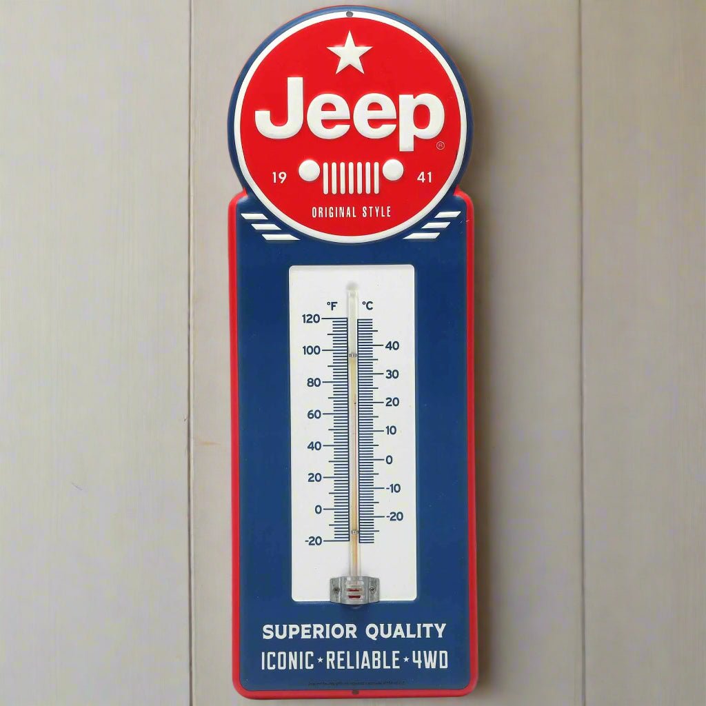 Jeep Superior Quality Wall Thermometer (5.5" x 15.5") - Jones Peak