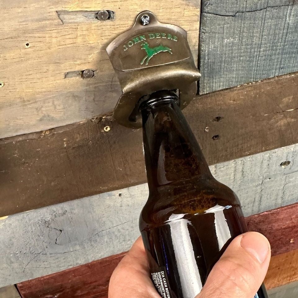 John Deere Die Cast Metal Wall Mounted Bottle Opener (3.25" X 2.5") - Jones Peak
