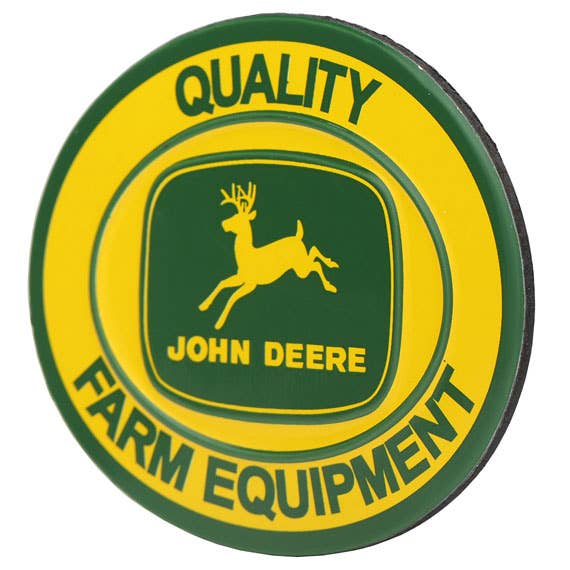 John Deere Farm Equipment Embossed Tin Magnet (3" x 2.5") - Jones Peak