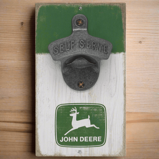 John Deere Logo Wall Bottle Opener (3.75" x 5.5") - Jones Peak
