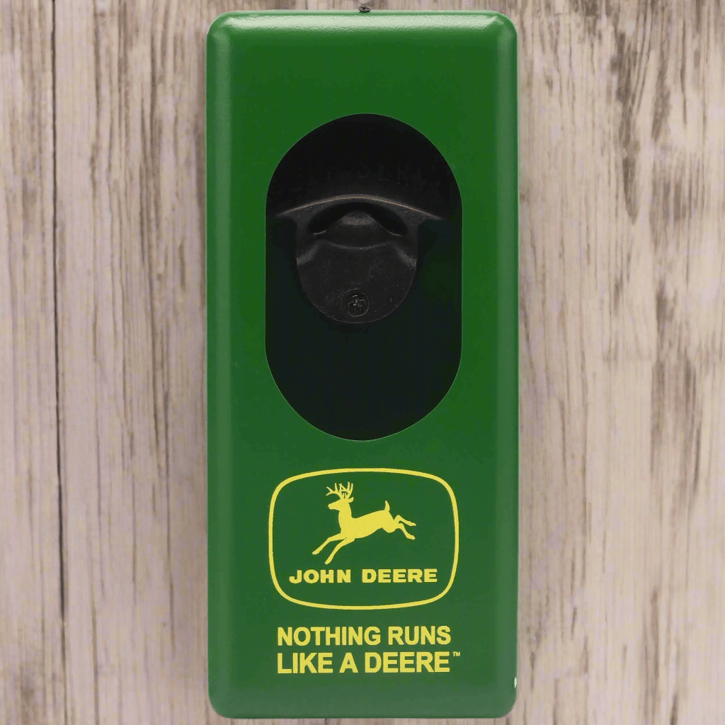 John Deere Nothing Runs Like A Deere Wall Bottle Opener (3.5" x 8" x 2.5") - Jones Peak
