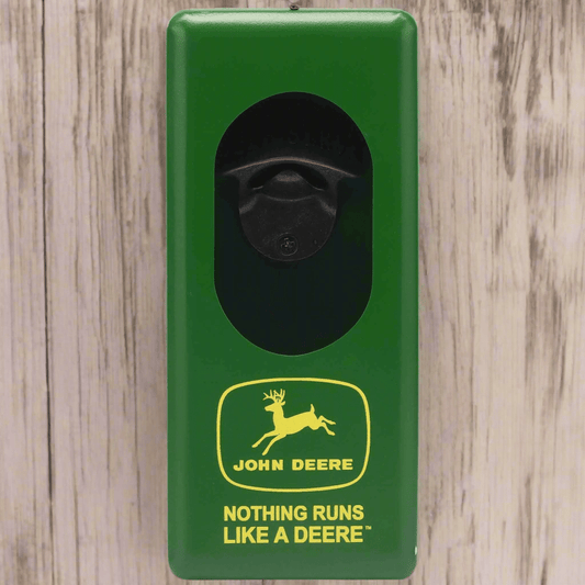 John Deere Nothing Runs Like A Deere Wall Bottle Opener (3.5" x 8" x 2.5") - Jones Peak