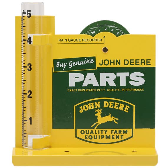 John Deere Parts Metal Rain Gauge (5.5" x 5.5") - Jones Peak