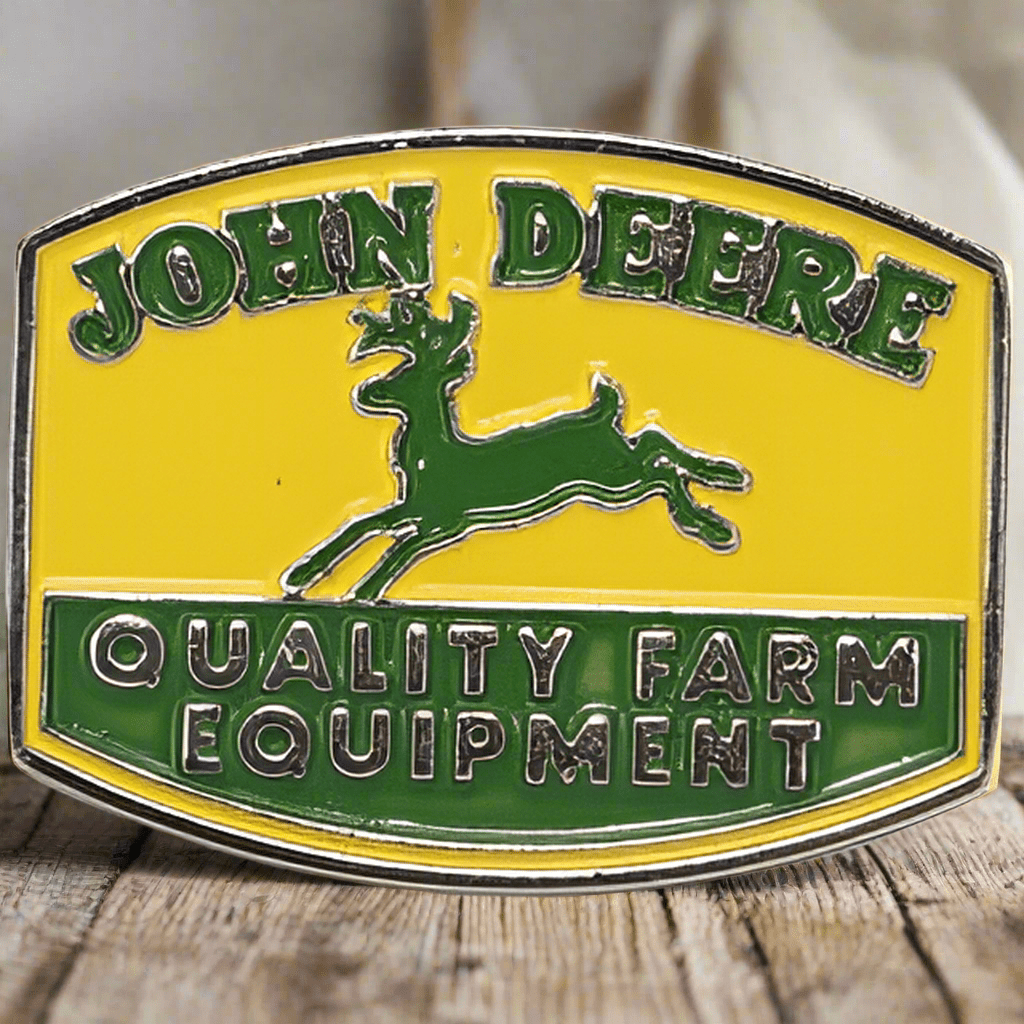 John Deere Quality Farm Equipment Enameled Metal Pin (1.25" x 1") - Jones Peak