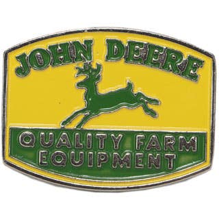 John Deere Quality Farm Equipment Enameled Metal Pin (1.25" x 1") - Jones Peak