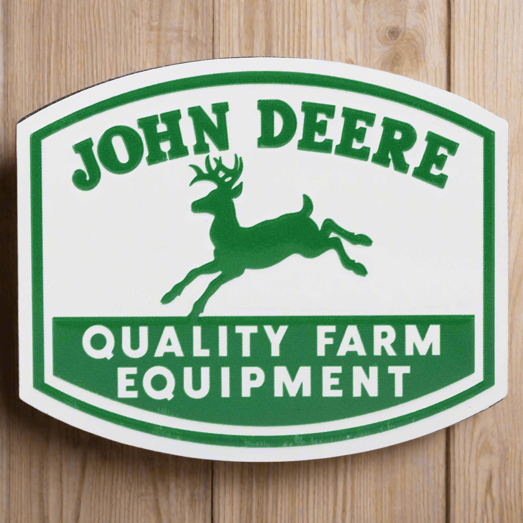 John Deere Quality Farm Equipment Metal Magnet (3" x 2.5") - Jones Peak