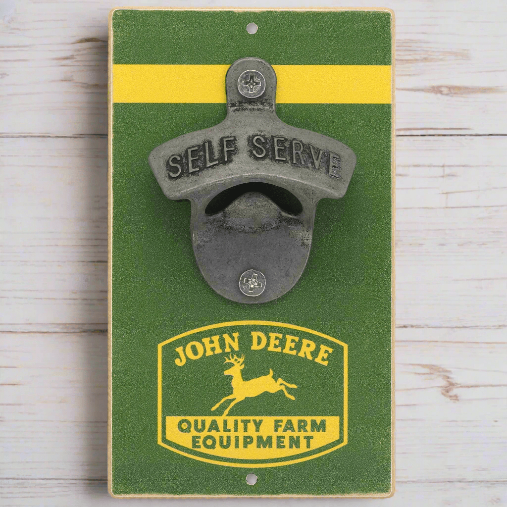 John Deere Quality Farm Equipment Wall Bottle Opener (3.5" x 6") - Jones Peak