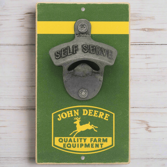 John Deere Quality Farm Equipment Wall Bottle Opener (3.5" x 6") - Jones Peak