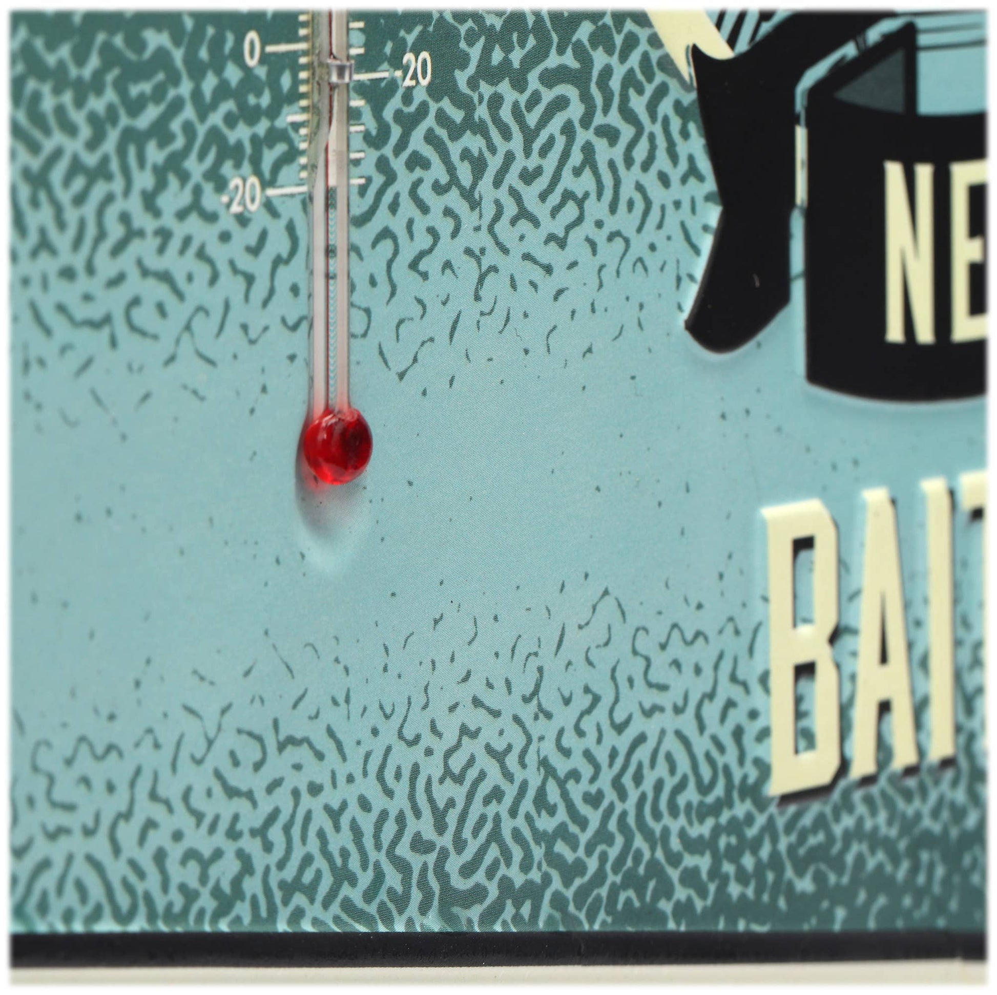 Life Needs Bait & Tackle Metal Wall Thermometer (14" x 10.25") - Jones Peak