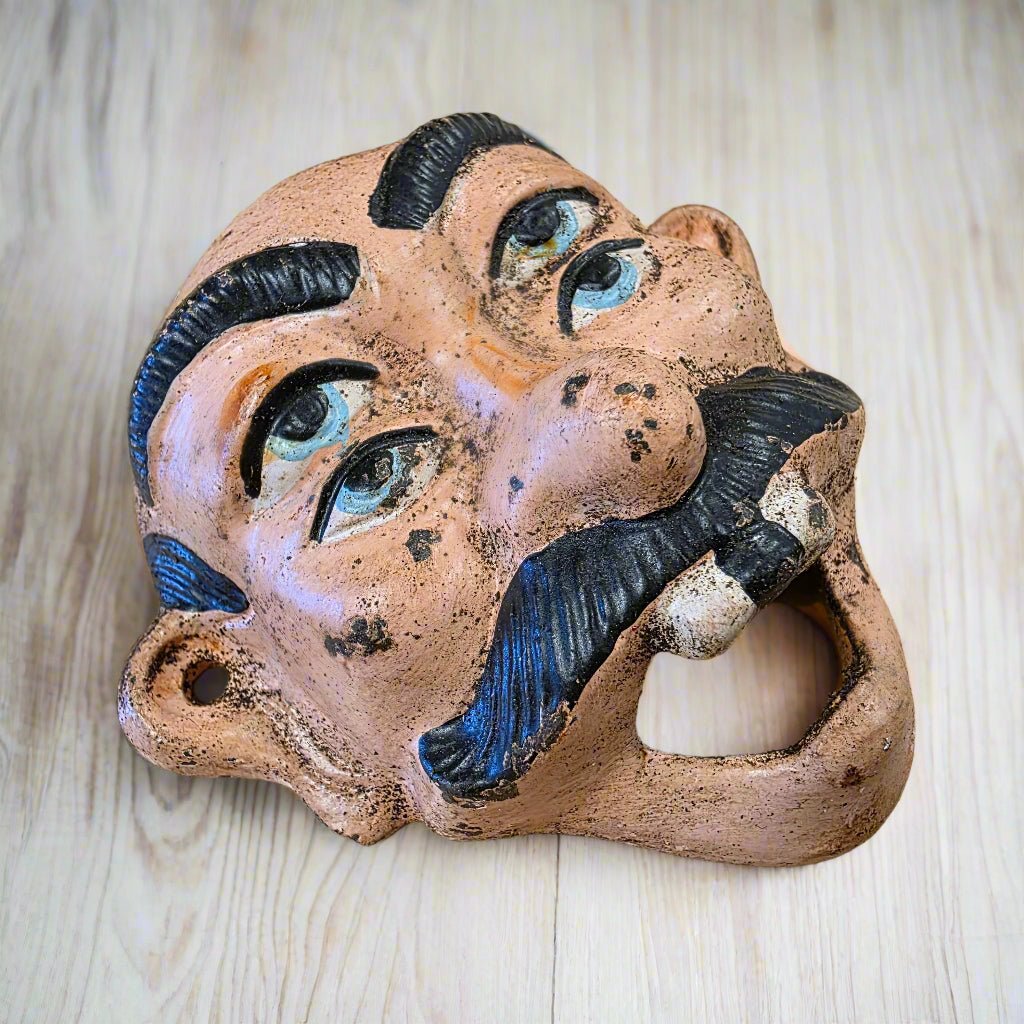 Man Four - Eyed Wall Mounted Cast Iron Bottle Opener With Painted Antique Finish (3.5" x 3.5") - Jones Peak